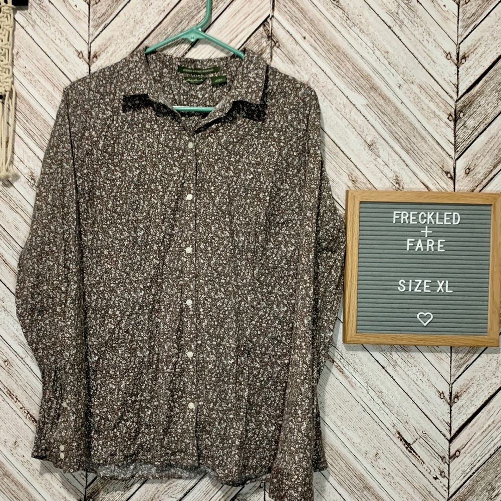Eddie Bauer floral button down
